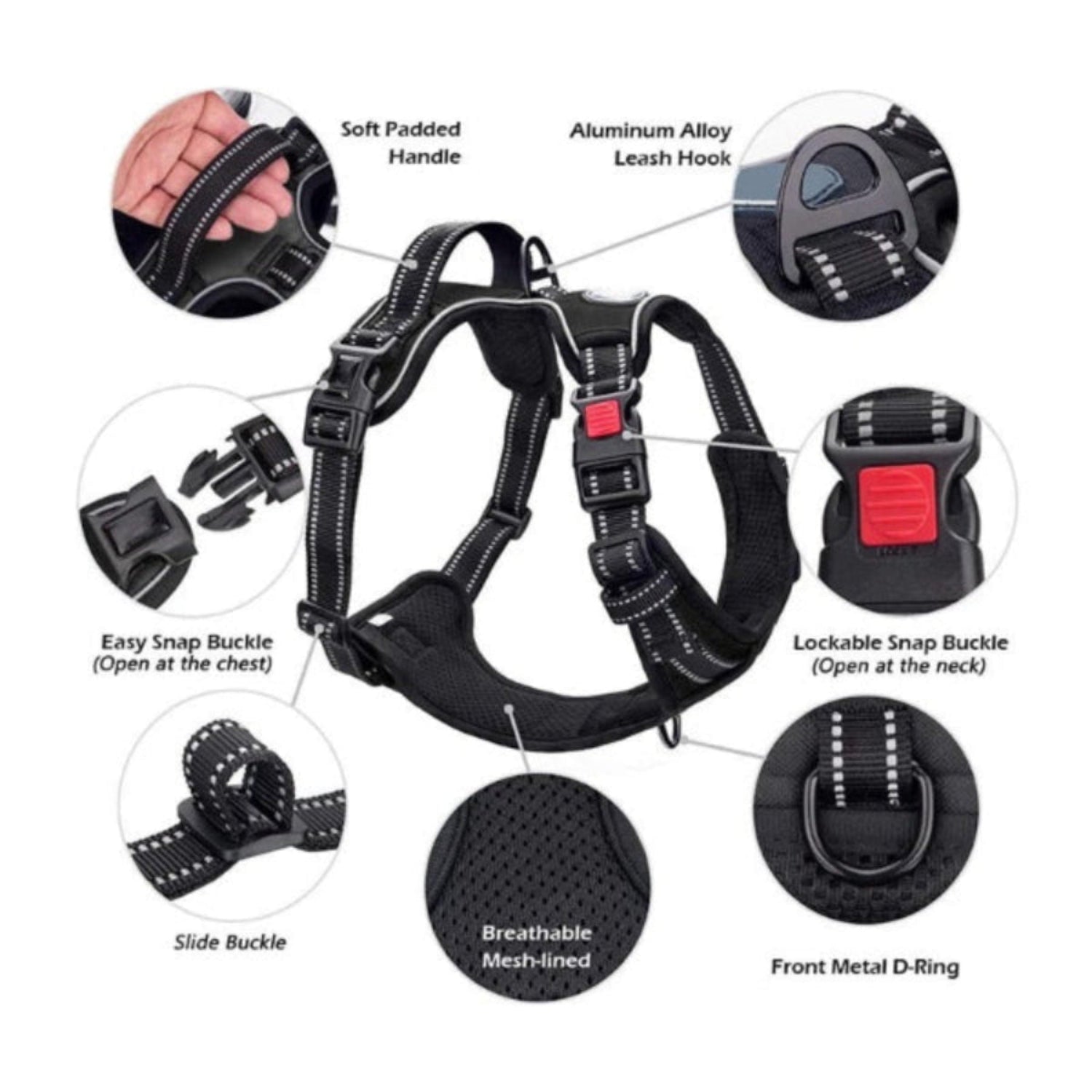 Harnais Chien Anti Traction Ajustable | Confort & Sécurité – Livraison Rapide